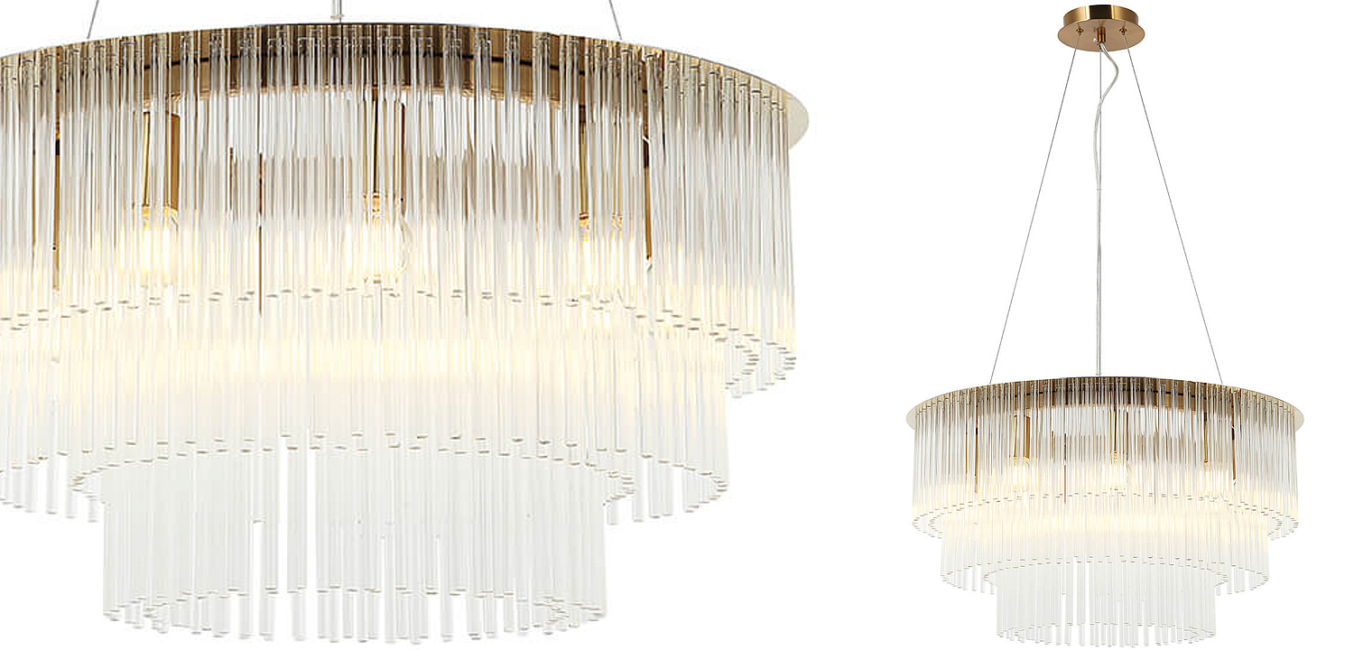 Люстра Harrison Chandelier gold 9 lamp Люстра Harrison Chandelier gold 9 lamp - Loft-Concept в Волгограде
