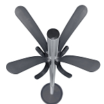 Вешалка серого цвета с 4-мя крючками из пластика Curves Hangers варинант исполнения - 2 | Loft Concept в Волгограде