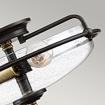 Потолочный светильник со стеклянным плафоном на изогнутых кронштейнах Quoizel  варинант исполнения - 6 | Loft Concept в Волгограде