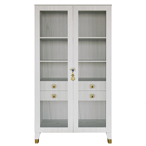 Дизайнерский шкаф витрина Elsa Dreams White с 4-мя ящиками