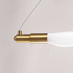 Люстра горизонтальная с волнистым белым плафоном Golden Swirl варинант исполнения - 9 | Loft Concept в Волгограде