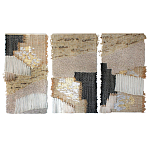 Триптих Геометрический гобелен бежевый Figurative Beige Wall Hangings варинант исполнения - 4 | Loft Concept в Волгограде