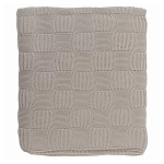 Плед из хлопка рельефной вязки бежево-серого цвета Waffle Comfort варинант исполнения - 4 | Loft Concept в Волгограде