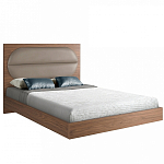 Кровать двуспальная с высоким изголовьем из дерева и подушек из экокожи Modern Look варинант исполнения - 1 | Loft Concept в Волгограде