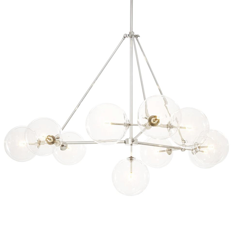 Люстра Chandelier Bermude Никель Прозрачное Стекло в Волгограде | Loft Concept 