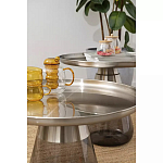 Кофейный столик с основанием из закаленного стекла Classic Round Gray Table варинант исполнения - 3 | Loft Concept в Волгограде