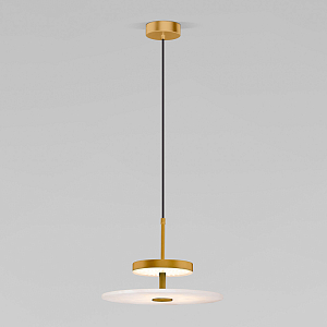 Светодиодный подвесной светильник латунь с мраморным рассеивателем