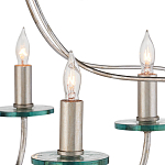 Люстра серебряного цвета с изогнутыми элементами каркаса Twisted Iron Chandelier варинант исполнения - 2 | Loft Concept в Волгограде