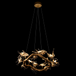 Люстра подвесная с прозрачными стеклянными птичками на ветвях Диаметр 80 см Serip Voa варинант исполнения - 5 | Loft Concept в Волгограде