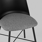 Стул из прочного пластика на металлическом основании Anora Black варинант исполнения - 7 | Loft Concept в Волгограде