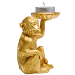 Подсвечник золотая обезьяна с блюдцем Golden Monkey варинант исполнения - 2 | Loft Concept в Волгограде