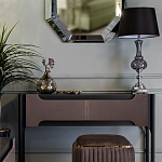 Настольная лампа с черным конусообразным абажуром Glass Flask варинант исполнения - 1 | Loft Concept в Волгограде