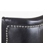 Кресло из натуральной кожи на 4-х деревянных ножках из массива бука Daniel Leather Armchair black варинант исполнения - 5 | Loft Concept в Волгограде