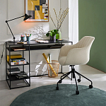 Вращающееся кресло с обивкой букле Boucle Office Chair варинант исполнения - 5 | Loft Concept в Волгограде