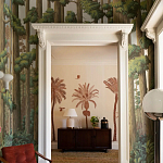 Обои ручная роспись Redwoods Sequoia on Sterling Silver gilded paper варинант исполнения - 2 | Loft Concept в Волгограде