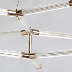 Люстра с геометрической конструкцией из вытянутых цилиндрических плафонов Hex Scaffold  варинант исполнения - 5 | Loft Concept в Волгограде