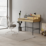 Стол письменный с выдвижным ящиком цвета древесины LEILA WORKING TABLE OAK ANTHRACITE варинант исполнения - 8 | Loft Concept в Волгограде