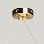 Люстра круглая золотого цвета с прозрачными рельефными стеклянными вставками Textured Glass Chandelier варинант исполнения - 11 | Loft Concept в Волгограде