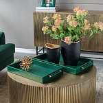 Комплект из двух прямоугольных подносов зеленого цвета Serpent варинант исполнения - 4 | Loft Concept в Волгограде