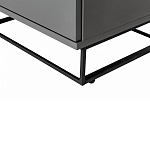 Стеллаж книжный цвета графит с 3-мя открытыми полками и дверкой Strict Lines варинант исполнения - 3 | Loft Concept в Волгограде