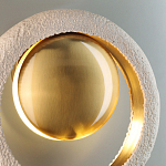 Бра с бежевым текстурным кольцом и латунным шаром в центре Tactile  варинант исполнения - 7 | Loft Concept в Волгограде