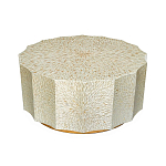 Стол кофейный с отделкой раковинами устриц Coastal Charm варинант исполнения - 2 | Loft Concept в Волгограде