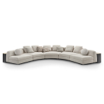 Большой угловой Диван California трансформер с приставными деревянными модулями   варинант исполнения - 1 | Loft Concept в Волгограде