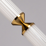 Подвесной светильник с двумя белыми рифлеными цилиндрическими плафонами Golden Swirl варинант исполнения - 7 | Loft Concept в Волгограде