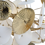 Люстра с белыми и золотистыми цветами Dahlia Flowers Lamp варинант исполнения - 5 | Loft Concept в Волгограде