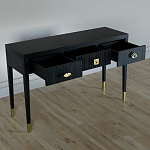 Дизайнерский Письменный стол Elsa Dreams Black с тремя ящиками варинант исполнения - 4 | Loft Concept в Волгограде