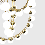 Люстра подвесная светодиодная с круглыми плафонами белого цвета PEARLS Suspension 39  варинант исполнения - 5 | Loft Concept в Волгограде