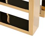 Столик журнальный квадратный с основанием в оттенках хром и золото Harmony Color and Shapes варинант исполнения - 3 | Loft Concept в Волгограде