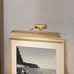 Светильник для картин цвета состаренная латунь с широким плафоном на прямоугольном основании Elstead Lighting варинант исполнения - 6 | Loft Concept в Волгограде