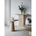 Столик приставной с квадратной столешницей Textured Cream Table варинант исполнения - 7 | Loft Concept в Волгограде