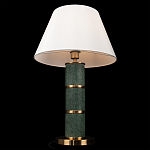 Настольная лампа на основании из зеленого мрамора с белым абажуром Noelia Green варинант исполнения - 4 | Loft Concept в Волгограде