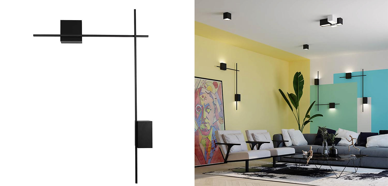 Бра Blocks Wall Light Black Angle Бра Blocks Wall Light Black Angle - Loft-Concept в Волгограде