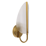 Бра с изогнутым рельефным плафоном Textured Glass варинант исполнения - 1 | Loft Concept в Волгограде