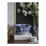 Чаша белая с синим цветочным узором Chino Dishes варинант исполнения - 3 | Loft Concept в Волгограде