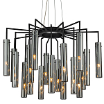 Люстра со стеклянными цилиндрическими плафонами Luminous Cylinders Smoky варинант исполнения - 3 | Loft Concept в Волгограде