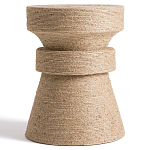 Приставной стол с отделкой из джута Juti D35 см варинант исполнения - 2 | Loft Concept в Волгограде