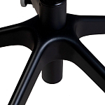 Стул с мягкой оранжевой обивкой из велюра и подъемно-поворотным механизмом на черных колесиках Harper Orange варинант исполнения - 7 | Loft Concept в Волгограде