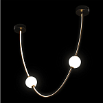 Подвесной светильник в форме дуги с белыми шарообразными плафонами Flos Wireline Lighting варинант исполнения - 1 | Loft Concept в Волгограде