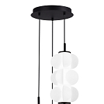 Люстра светодиодная каскадная с 3-мя белыми воздушными плафонами Glowing Cloud варинант исполнения - 5 | Loft Concept в Волгограде