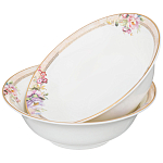 Сервиз столовый из фарфора белый с цветочным принтом на 6 персон 23 предмета Flower Porcelain Collection варинант исполнения - 1 | Loft Concept в Волгограде