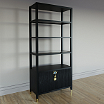 Стеллаж со стеклянными полками Elsa Dreams Black варинант исполнения - 1 | Loft Concept в Волгограде