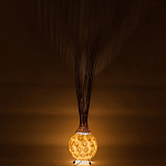 Торшер из перламутра на металлическом каркасе Indonesian Comet варинант исполнения - 4 | Loft Concept в Волгограде