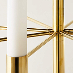Люстра золотая с 16-ю тонкими цилиндрическими плафонами Shoulders варинант исполнения - 4 | Loft Concept в Волгограде