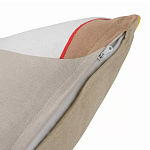 Подушка декоративная хлопковая бежевого цвета с абстрактным принтом Elysian Flow Sand варинант исполнения - 4 | Loft Concept в Волгограде