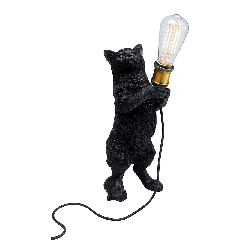 Настольная лампа Черный кот Черный в Волгограде | Loft Concept 
