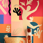 Обои ручная роспись в стиле Арт-деко Jazz Original colourway on painted silk with embroidery варинант исполнения - 4 | Loft Concept в Волгограде